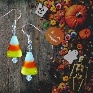Halloween Candy Corn Earrings